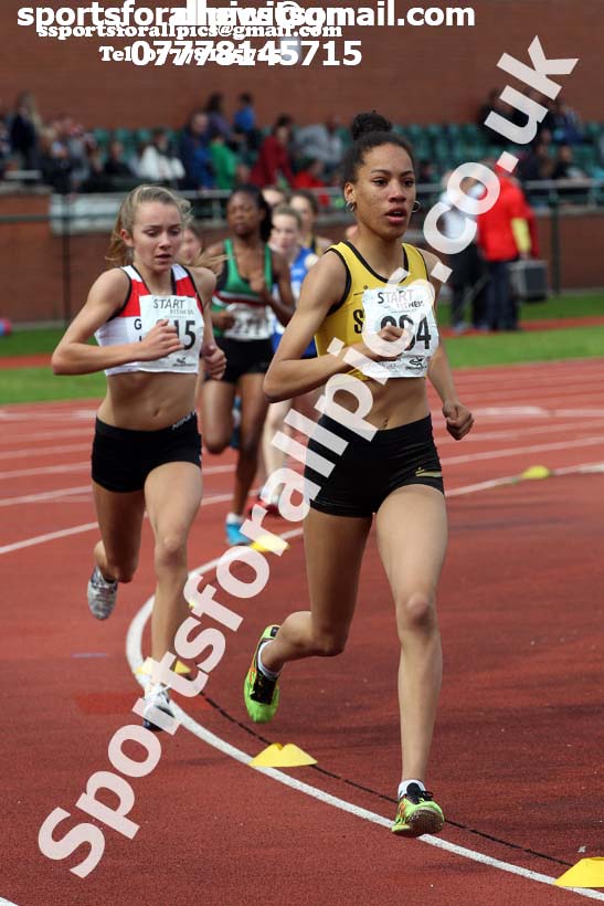 Girls under-15s 800 metres, Northern Under-17s/U-15s and U13s Champs, Leigh Sports Village, Leigh. Photo: David T. Hewitson/Sports for All Pics